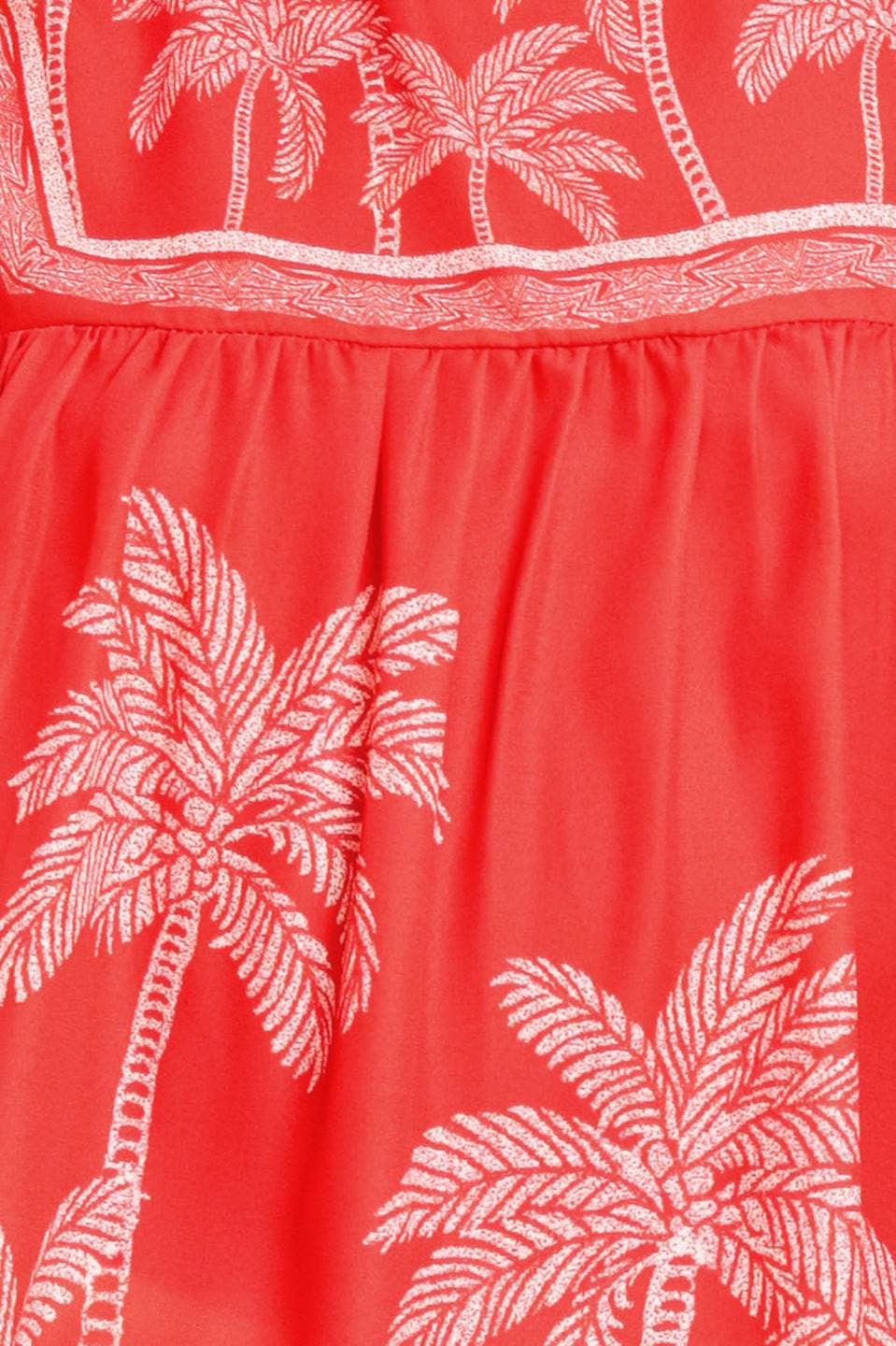 Printed Woven Top - Red