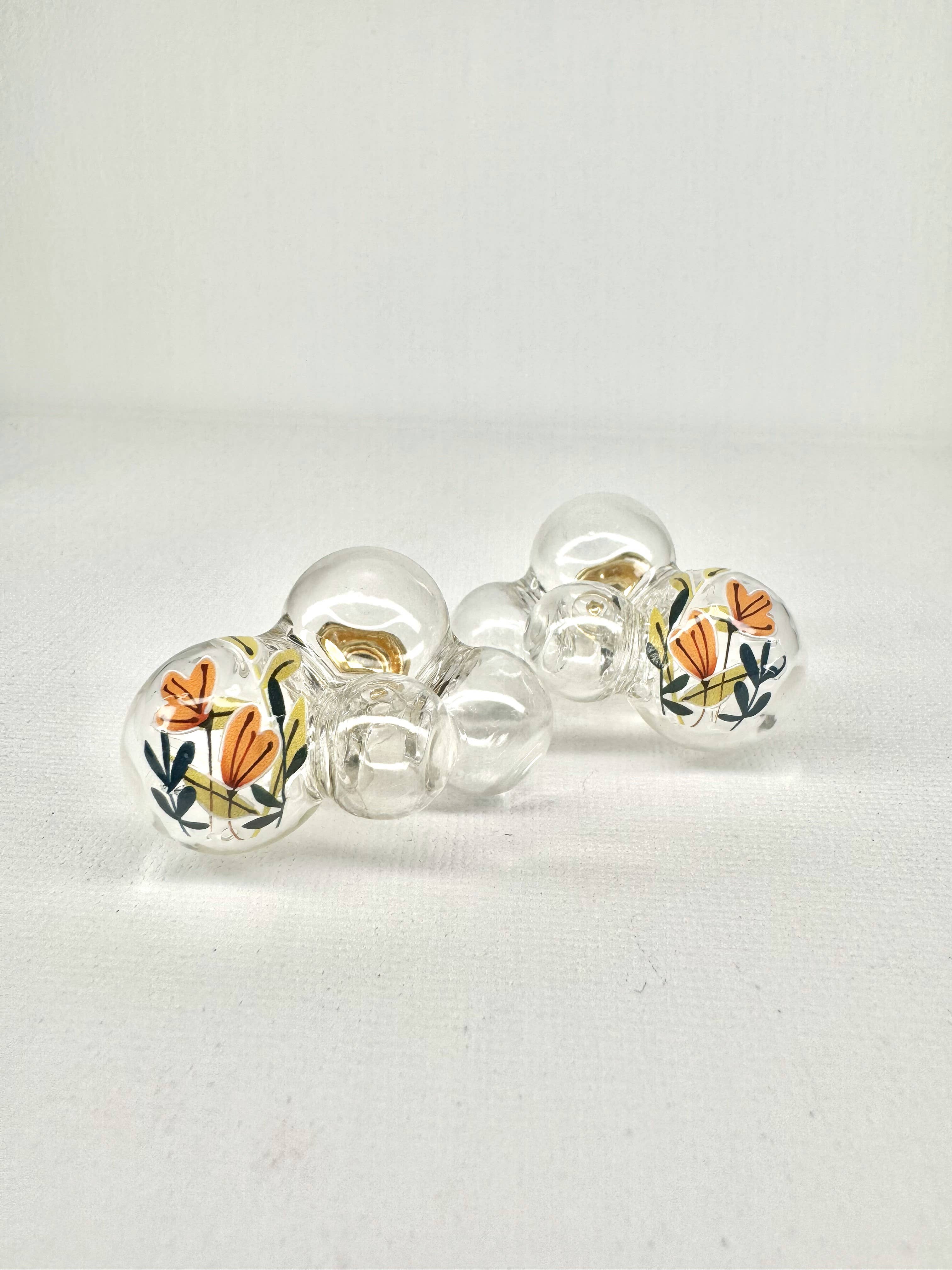 Blooming Bubbles Earrings - Orange Star Lilies