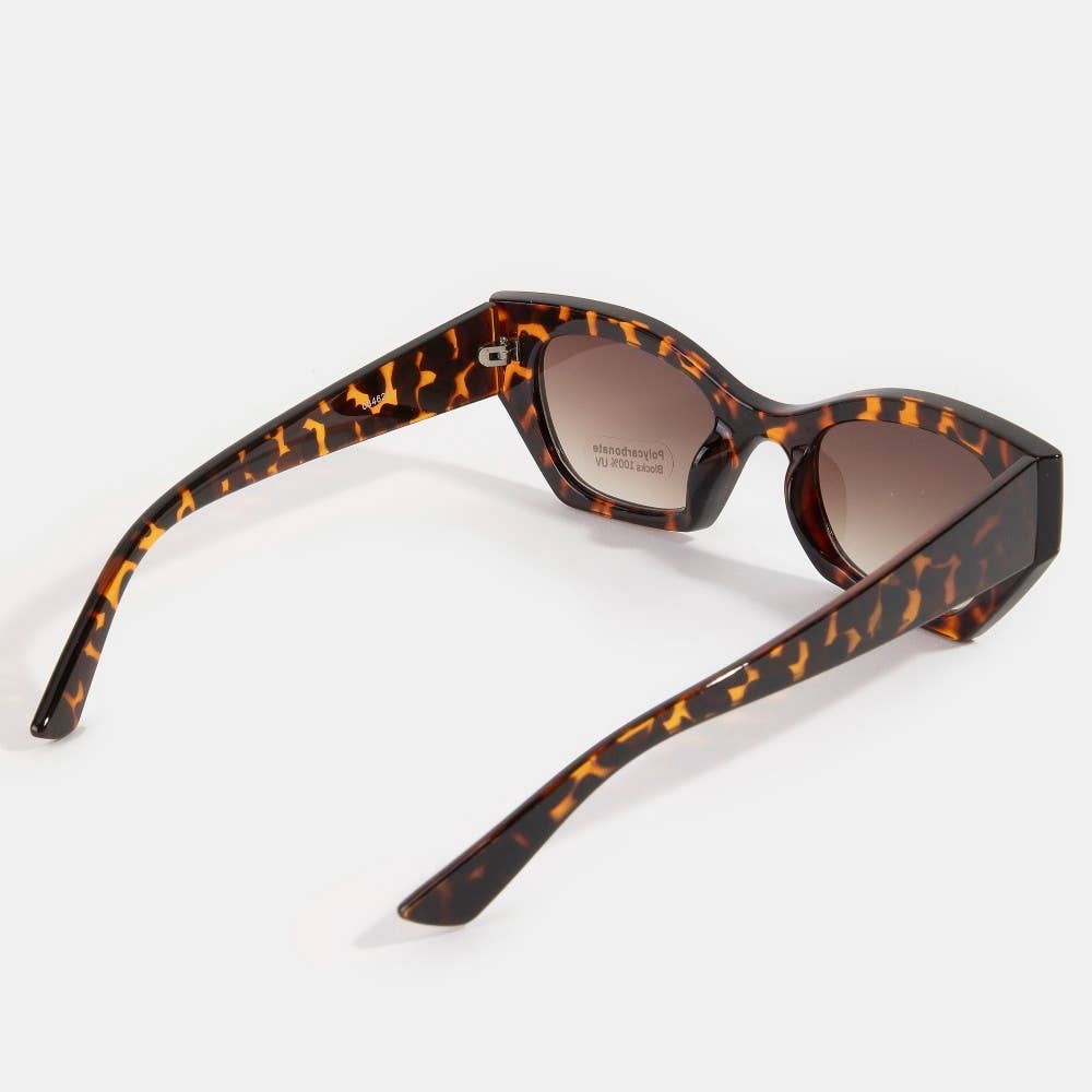 Angular Cat Eye Rivet Detail Sunglasses - Assorted Colors