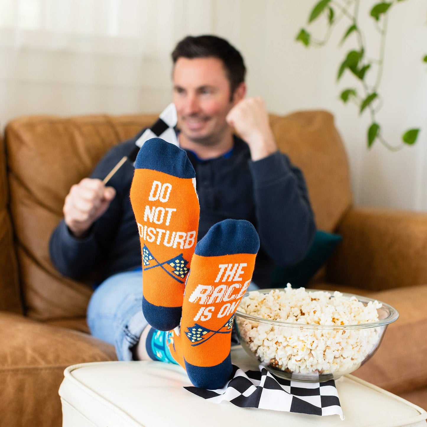 “Do Not Disturb, The Race Is On” Socks