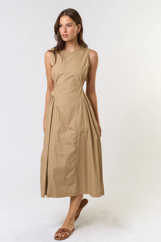 Side Cutout Midi Dress
