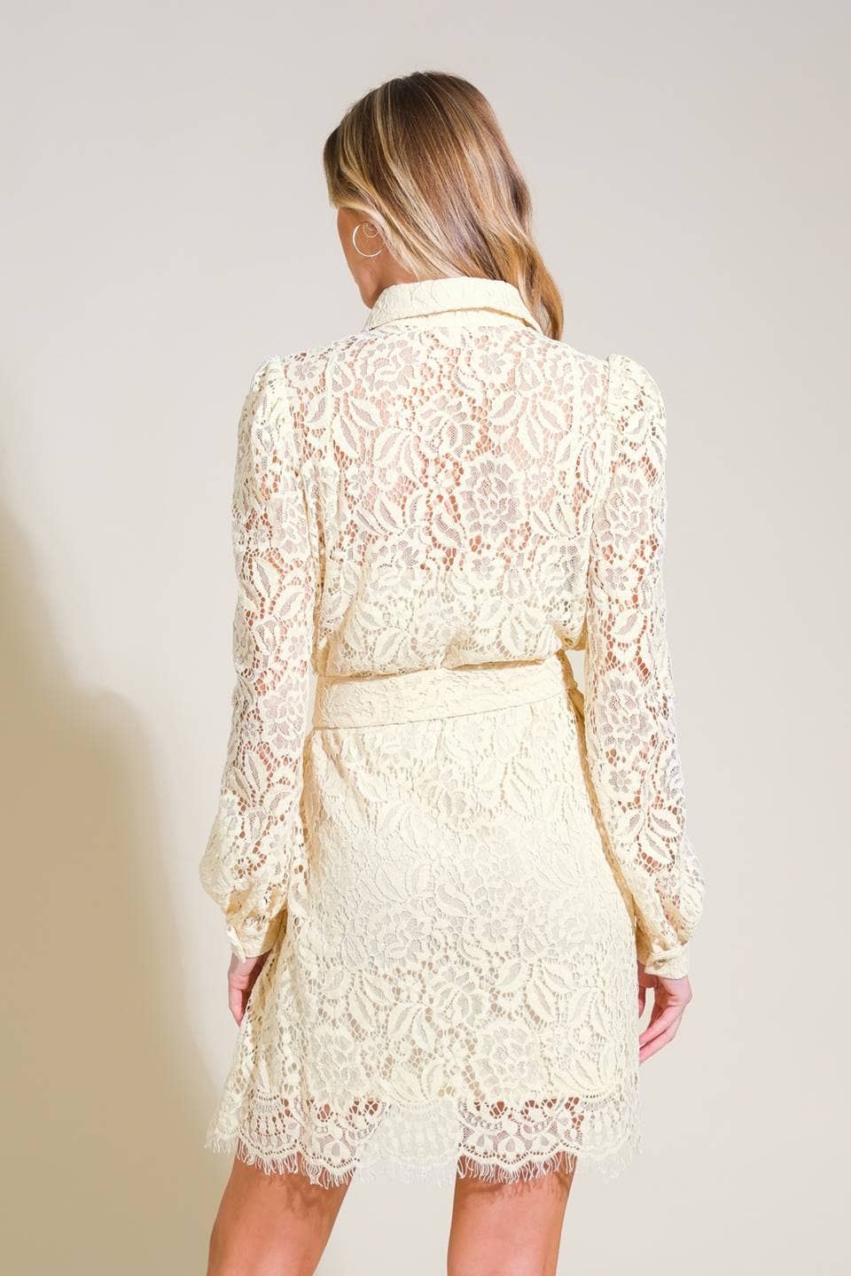 Lace Mini Dress - Cream